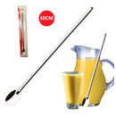 Colher Bailarina Para Suco Drinks Em Aço Inox 30cm