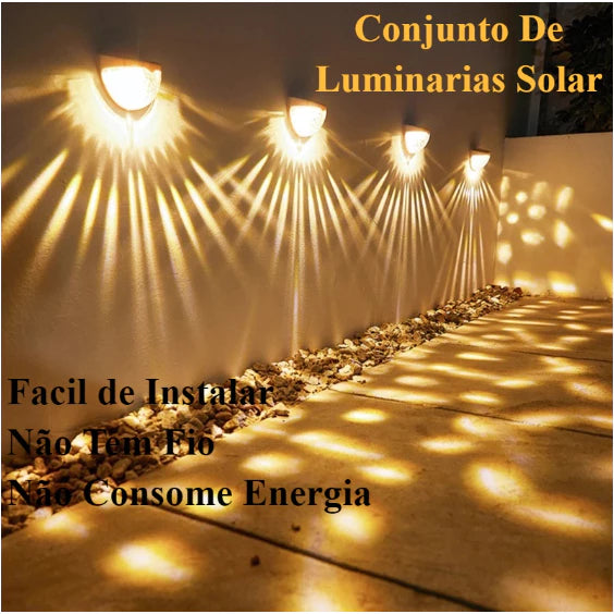 Lâmpadas Solares Para Exterior Decore Seu Jardim Com Energia Renovável Lâmpadas De Parede Escada