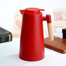 KIT1/KIT2 Garrafa Térmica 1 Litro Com Termômetro Led Para Chás / Café Design Moderno Cabo Em Madeira