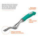 Extrator De Ervas Daninhas Alumínio Com O Cabo Emborrachado Ergonômico