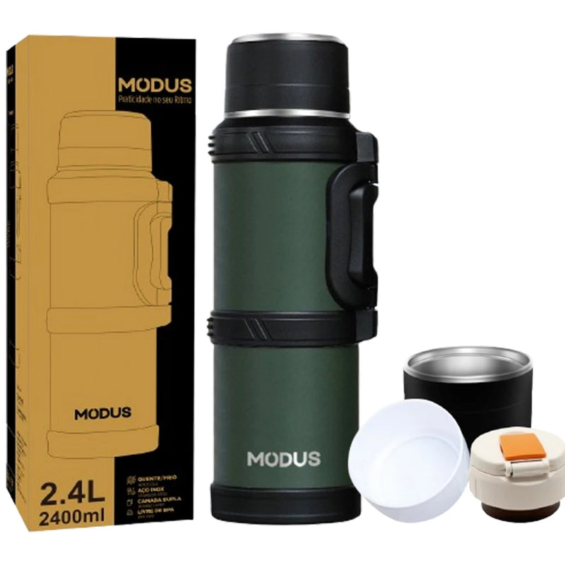MODUS Garrafa Térmica 2.5 Litros Quente Frio Com Isolada Térmico Capacidade Viagem Garrafa De Água