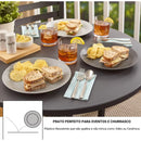 Jogo 4 Pratos Resistente Empilhável Reutilizável