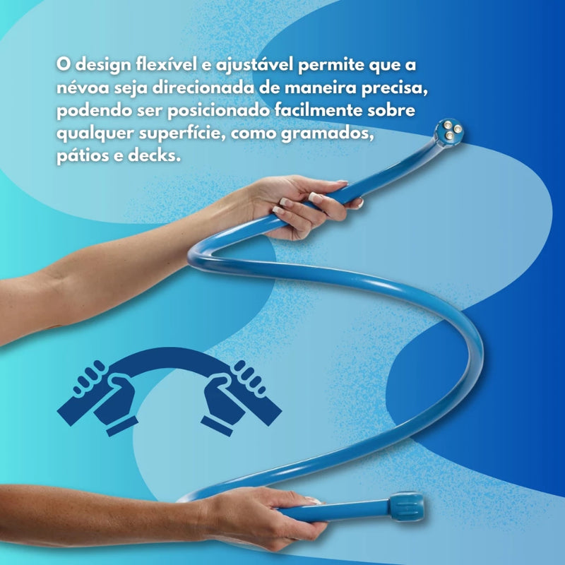Irrigador Pulverizador Mangueira Flex Névoa Refrescante Verão Ajustável Piscina Jardim Praia