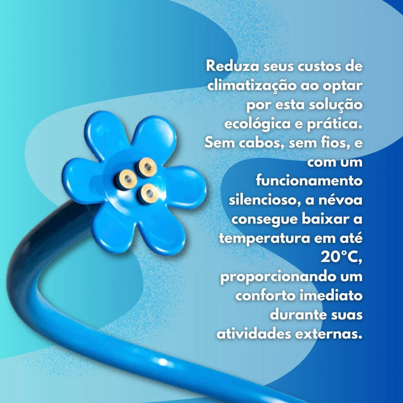 Irrigador Pulverizador Mangueira Flex Névoa Refrescante Verão Ajustável Piscina Jardim Praia