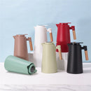 KIT1/KIT2 Garrafa Térmica 1 Litro Com Termômetro Led Para Chás / Café Design Moderno Cabo Em Madeira