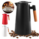 KIT1/KIT2 Garrafa Térmica 1 Litro Com Termômetro Led Para Chás / Café Design Moderno Cabo Em Madeira