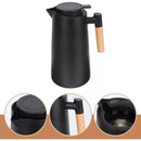 KIT1/KIT2 Garrafa Térmica 1 Litro Com Termômetro Led Para Chás / Café Design Moderno Cabo Em Madeira