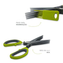 Tesoura para Picar Alimentos Temperos e Ervas 5 Lâminas Aço Inox salsinha