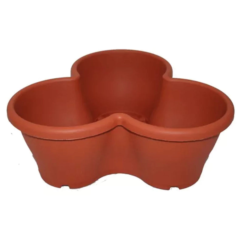 Kit 4 vasos Modulares Treviso Para Plantas com Prato Com Rodas