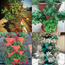 Kit 4 vasos Modulares Treviso Para Plantas com Prato Com Rodas