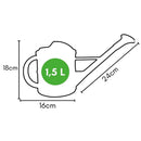 Regador plantas plástico 1,5L jardim jardinagem horta bico fino chuveiro