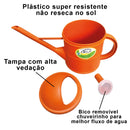 Regador plantas plástico 1,5L jardim jardinagem horta bico fino chuveiro