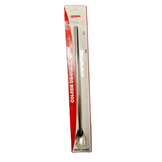 Colher Bailarina Para Suco Drinks Em Aço Inox 30cm