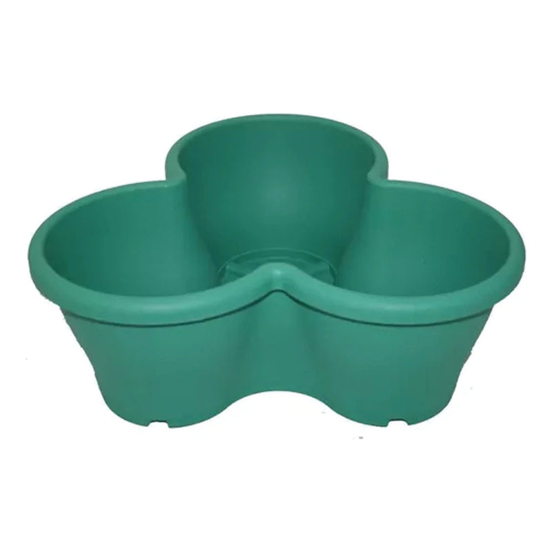 Kit 4 vasos Modulares Treviso Para Plantas com Prato Com Rodas