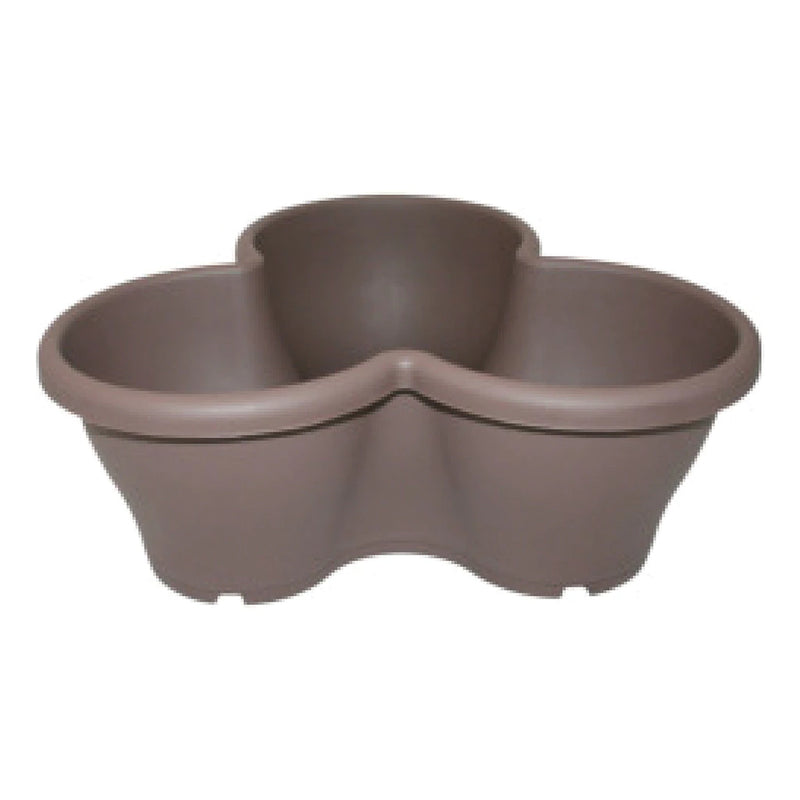 Kit 4 vasos Modulares Treviso Para Plantas com Prato Com Rodas