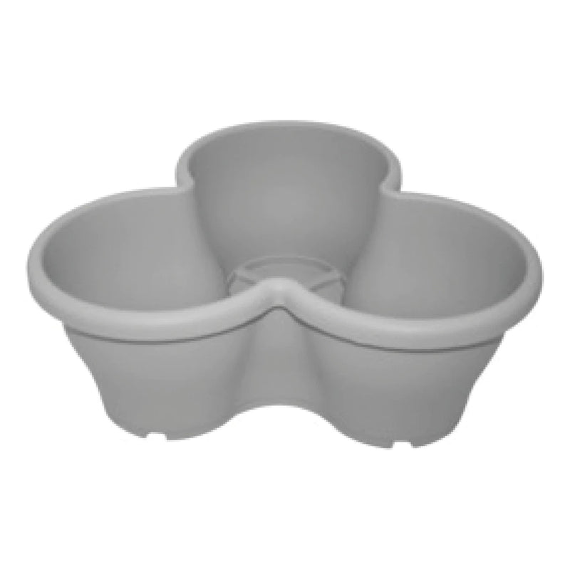 Kit 4 vasos Modulares Treviso Para Plantas com Prato Com Rodas