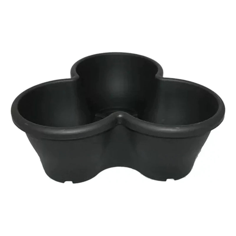 Kit 4 vasos Modulares Treviso Para Plantas com Prato Com Rodas