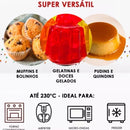 Kit Forma para cupcake Silicone Forminhas de Silicone Quindim empada