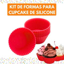 Kit Forma para cupcake Silicone Forminhas de Silicone Quindim empada
