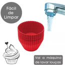 Kit Forma para cupcake Silicone Forminhas de Silicone Quindim empada