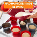 Kit Forma para cupcake Silicone Forminhas de Silicone Quindim empada
