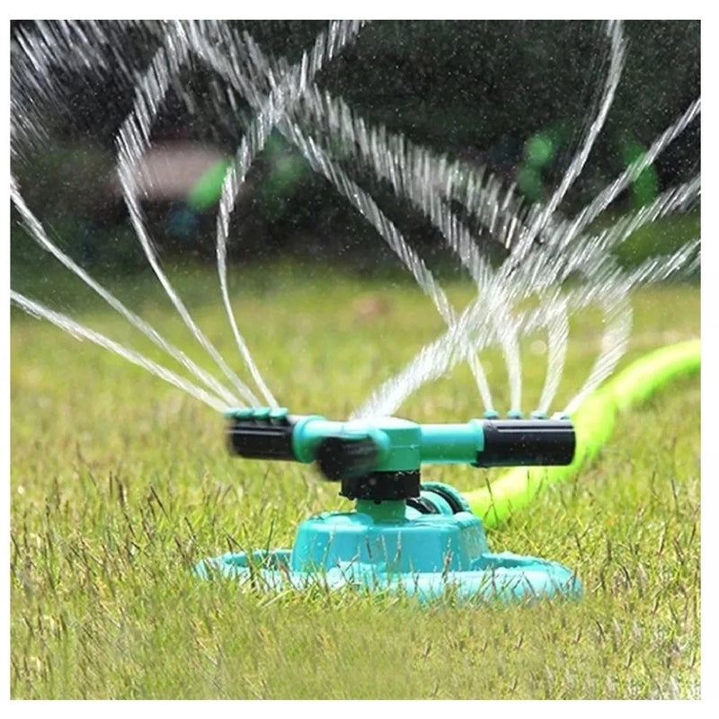 Aspersor Para Irrigação De Jardins E Horta 3 Saídas Rotativo 360
