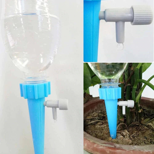 Kit 12 Gotejador Irrigador Acoplável Garrafa Planta Jardim