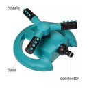 Aspersor Para Irrigação De Jardins E Horta 3 Saídas Rotativo 360