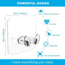 10pçs Gancho Adesivo De Plástico Transparente Com Plugue Forte Para Cozinha, Banheiro