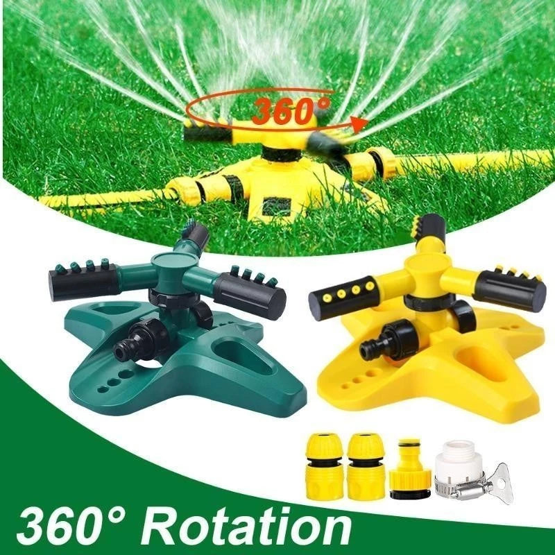 Aspersor Automático Rotativo 360 Graus para Irrigação de Vilas, Jardins e Gramados, Conectado em Série