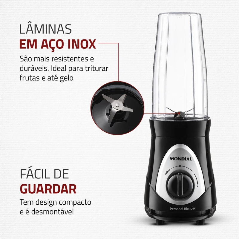 Liquidificador portátil 2 velocidades 300 watts Personal Blender - DG-01 - Mondial